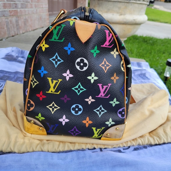 Louis Vuitton Noir Multicolor Speedy 30 - Picture 5 of 17